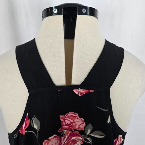 Xhiliration Swing Tank Women's XXL Black Pink Floral Scoop Neck Sleevelese NWT - Picture 5 of 16